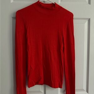 Zara Vibrant Red Long Sleeve Top